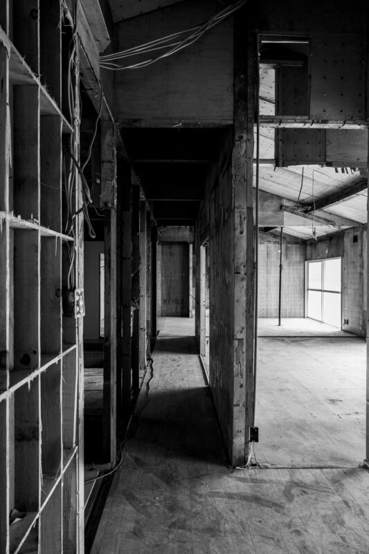 ツーバイフォーの改修現場