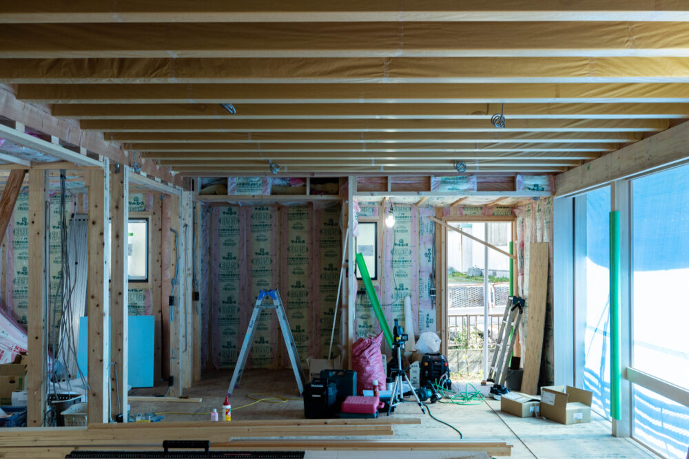 金華山麓の平屋