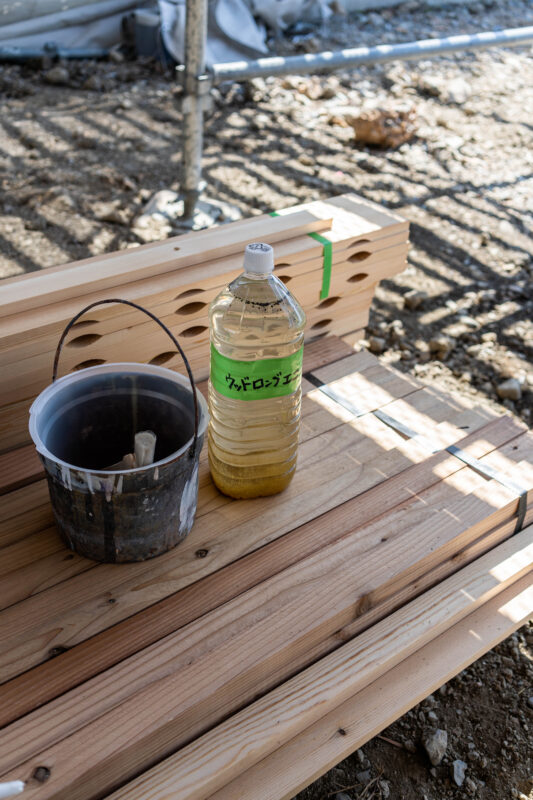 岐阜市　ウッドロングエコ塗装